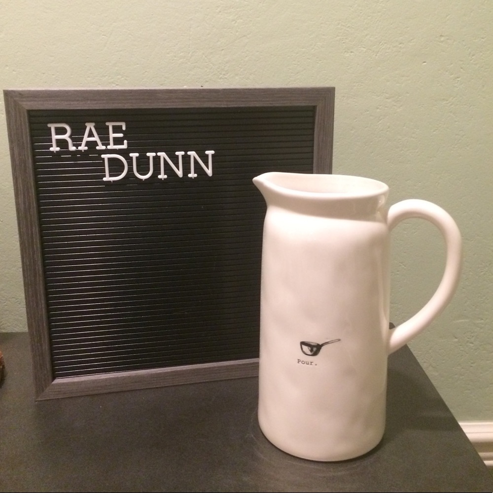 Rae Dunn 'pour' pitcher, brand new